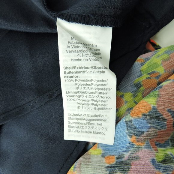 J. Crew Glendale chiffon Dress Watercolor Floral Cinched Smocked Waist XXS - Picture 11 of 11